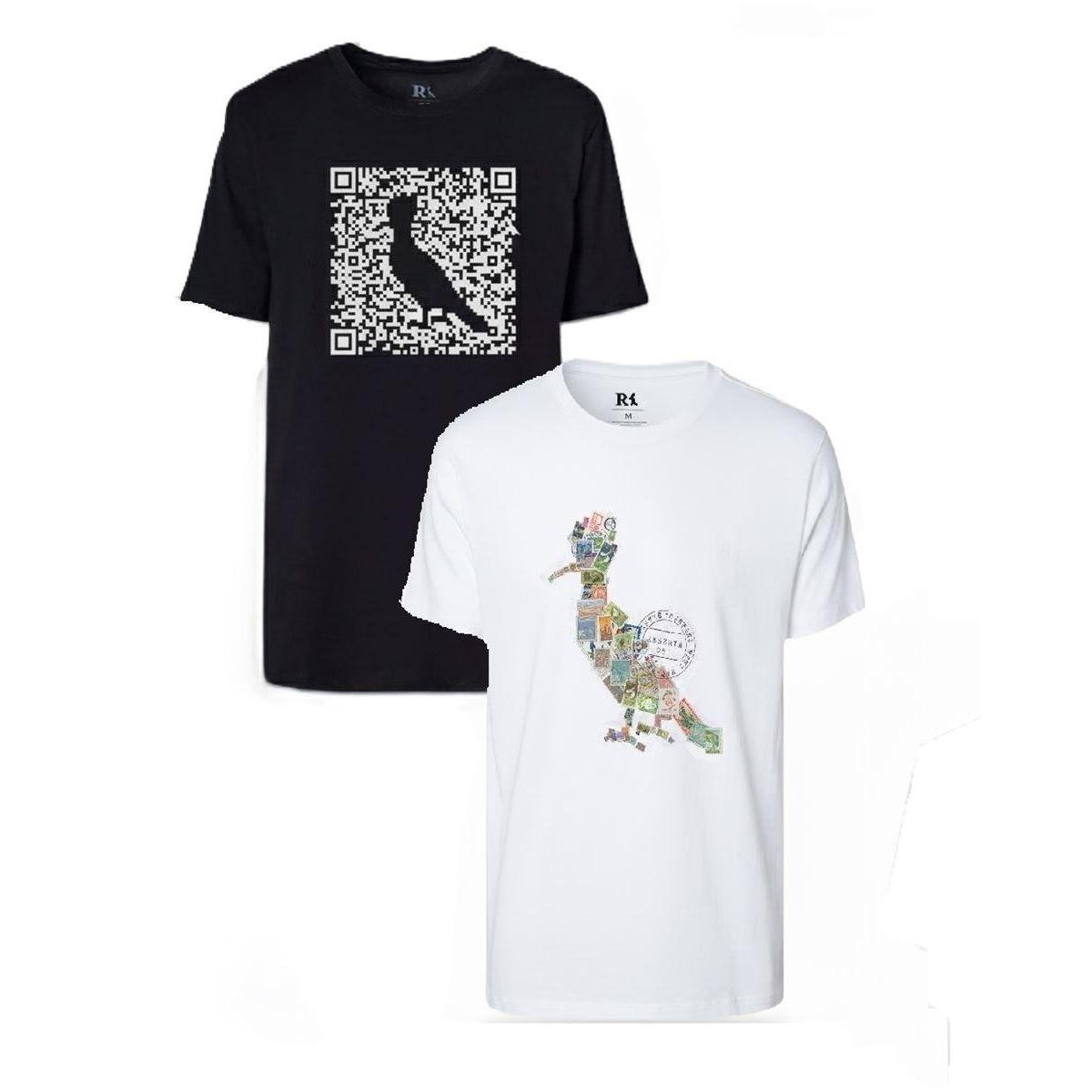 Kit 2 Camisetas Estampada Pica-Pau Selo e Greenk QrCode Reserva Menor preço em Kit 2 Camisetas Estampada Pica-Pau Selo e Greenk QrCode Reserva