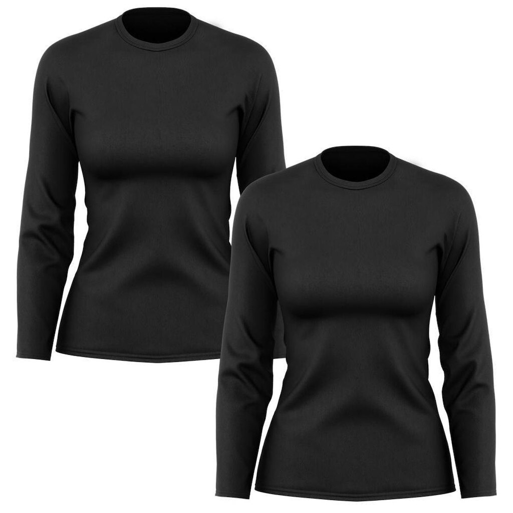 Kit 2 Camisetas Feminina Manga Longa Proteção Solar UV
