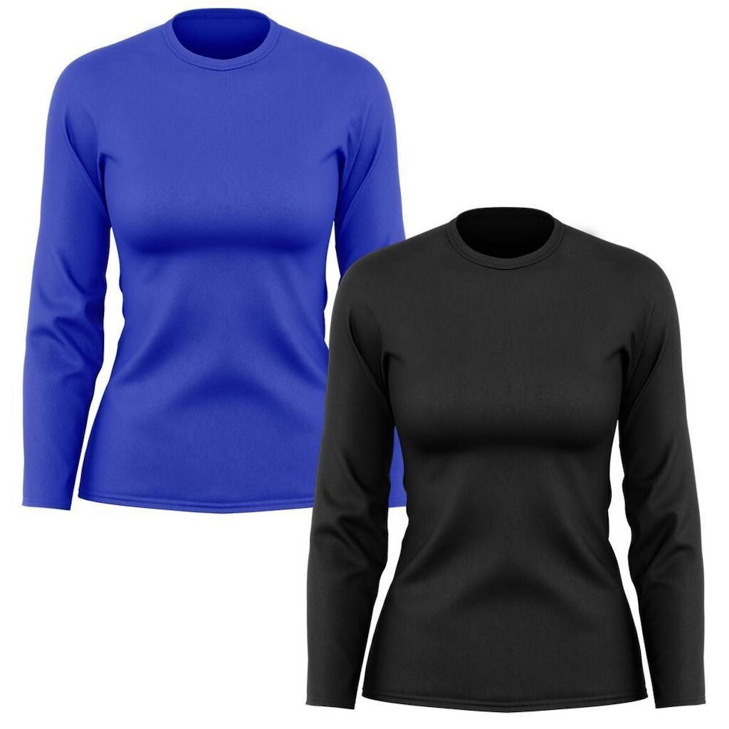 Kit 2 Camisetas Feminina Manga Longa Proteção Solar UV