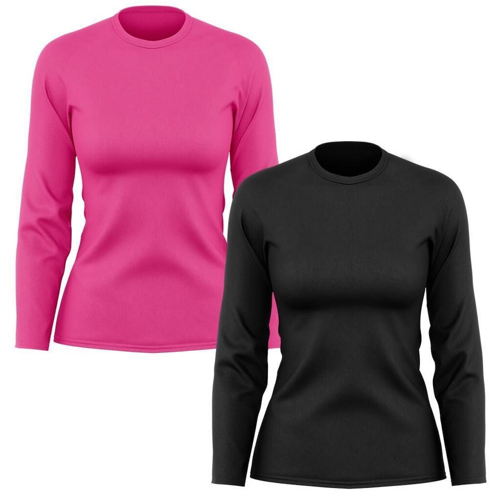 Kit 2 Camisetas Feminina Manga Longa Proteção Solar UV