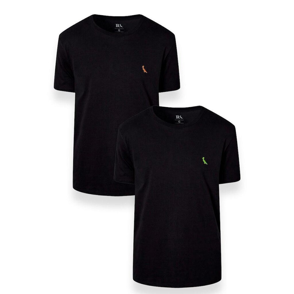 Kit 2 Camisetas Glow E Neon Pica Pau Bordado Reserva