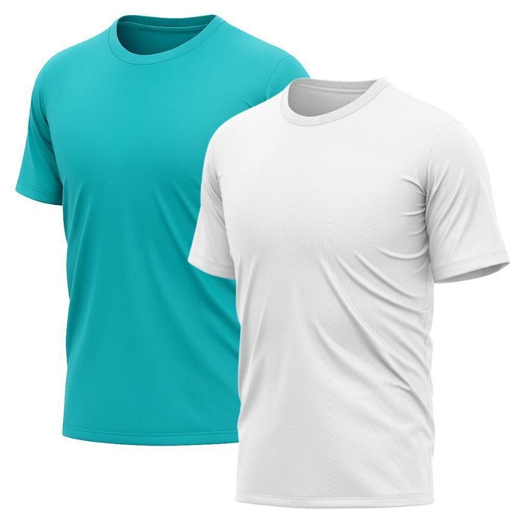 Kit 2 Camisetas Manga Curta Proteção Solar UV Piscina Praia