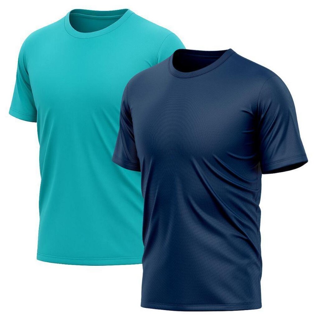 Kit 2 Camisetas Manga Curta Proteção Solar UV Piscina Praia