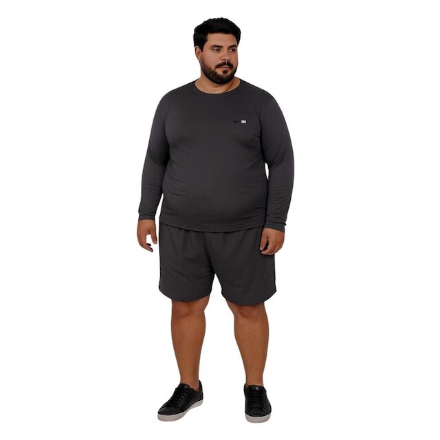 Kit 2 Camisetas Manga Longa Com Proteção UV FPS50 Plus Size