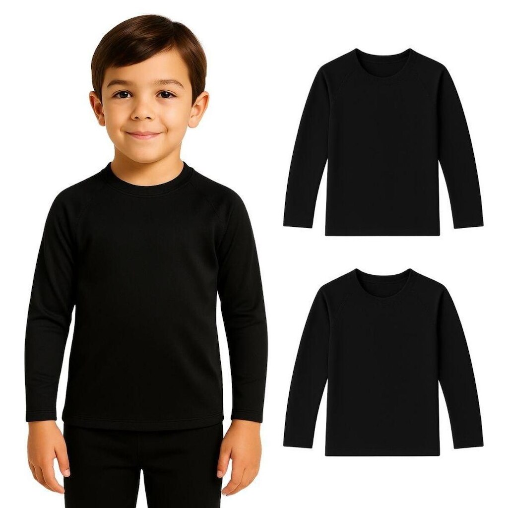 Kit 2 Camisetas Manga Longa Infantil Menino Proteção Solar