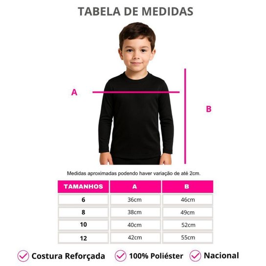 Kit 2 Camisetas Manga Longa Infantil Menino Proteção Solar
