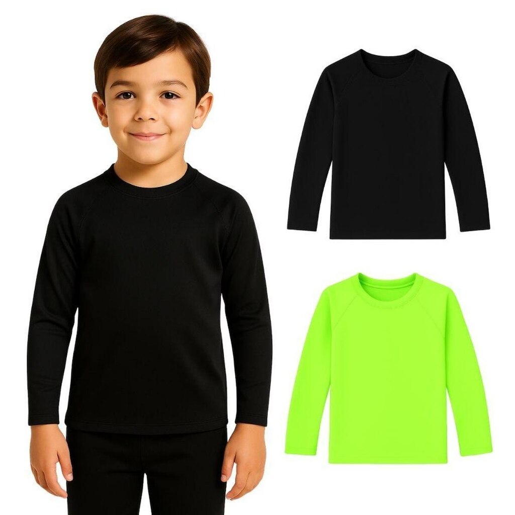 Kit 2 Camisetas Manga Longa Infantil Menino Proteção Solar