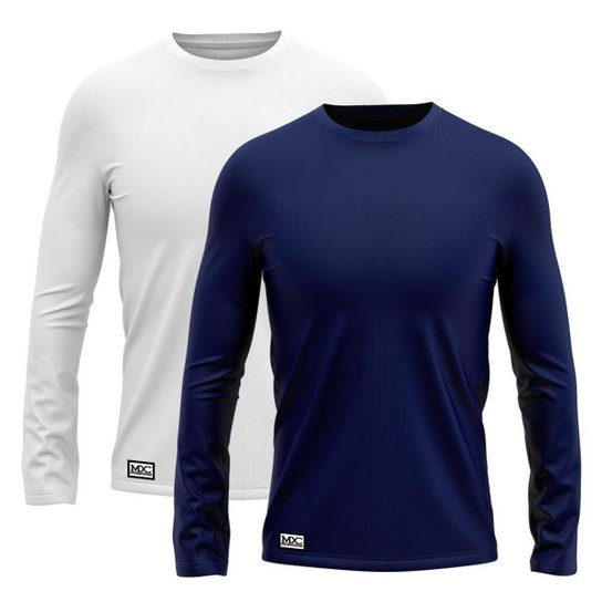 Kit 2 Camisetas Manga Longa MXC BRASIL Lisa Proteção Solar Térmica UV +50 - Azul+Branco é ruim? Kit 2 Camisetas Manga Longa MXC BRASIL Lisa Proteção Solar Térmica UV +50 - Azul+Branco é boa?