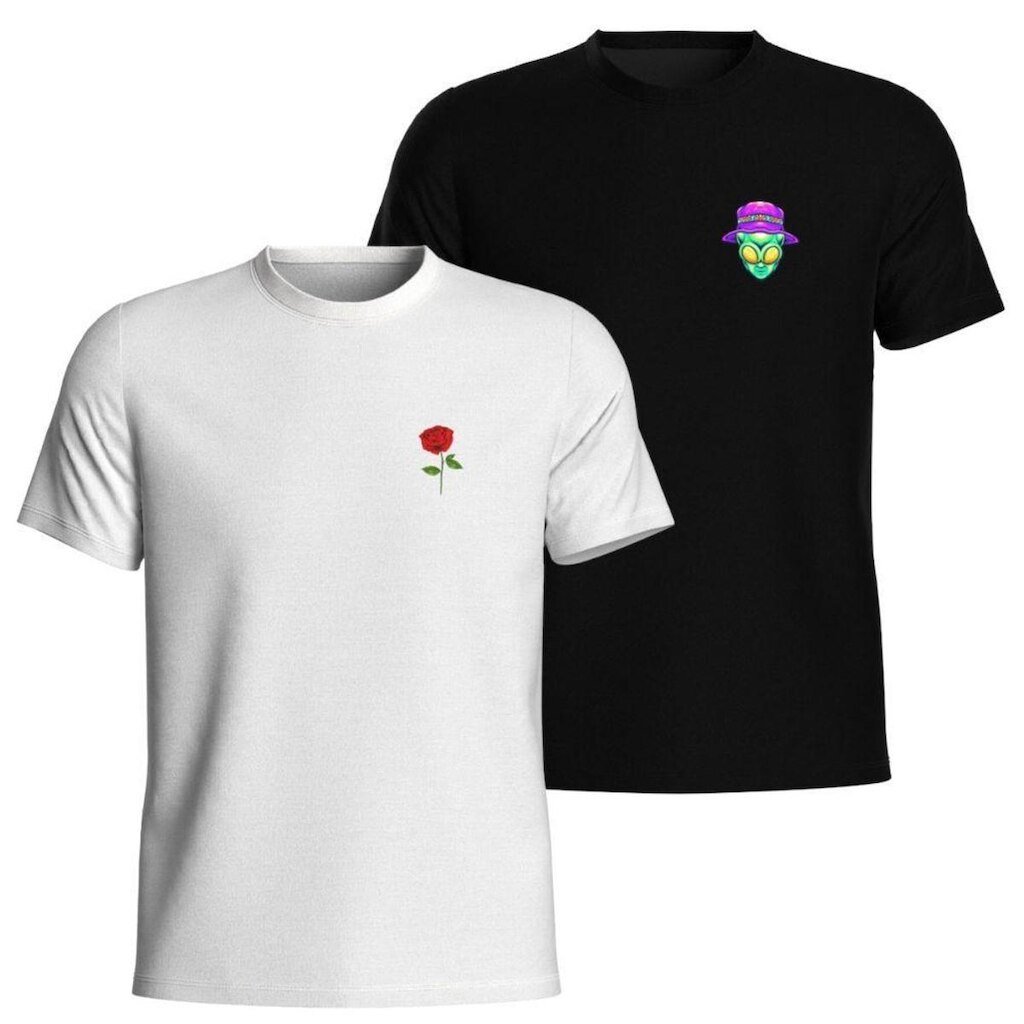 Kit 2 Camisetas Masculina 100% Algodão Premium Manga Curta