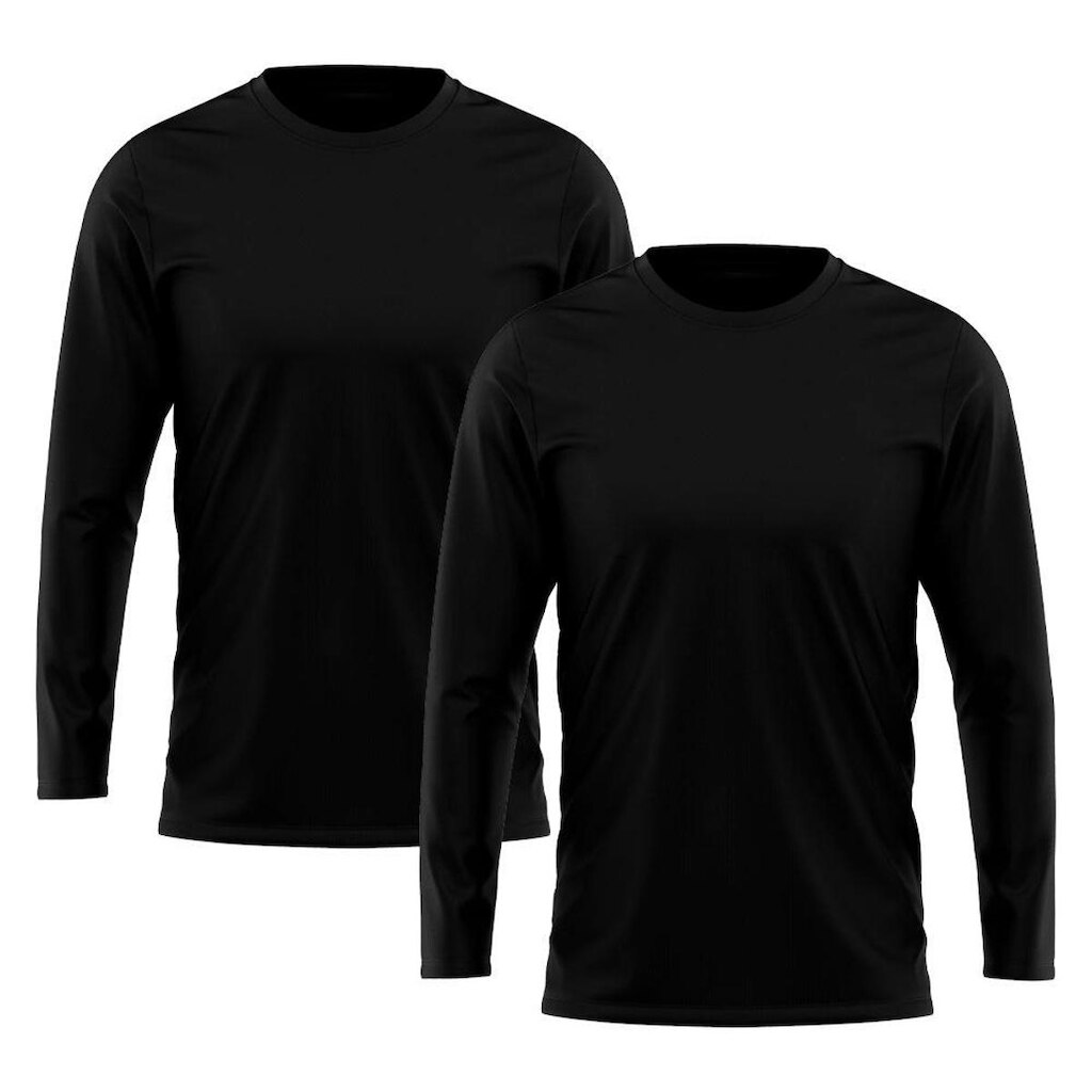 Kit 2 Camisetas Masculina Manga Longa Algodão Premium