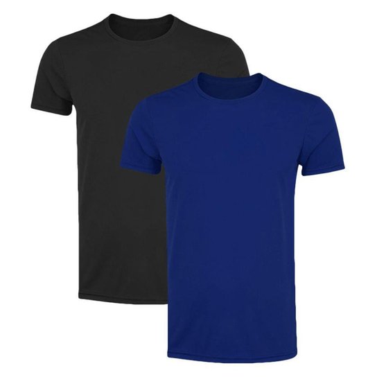 Kit 2 Camisetas PMC Básica Masculina - Preto+Marinho Menor preço em Kit 2 Camisetas PMC Básica Masculina - Preto+Marinho