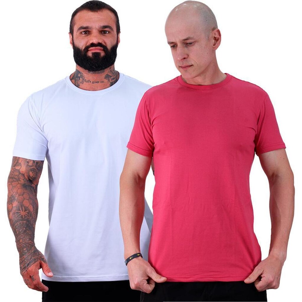 Kit 2 Camisetas Tradicional Masculina MXD Conceito Fio 40.1 Cotton Premium