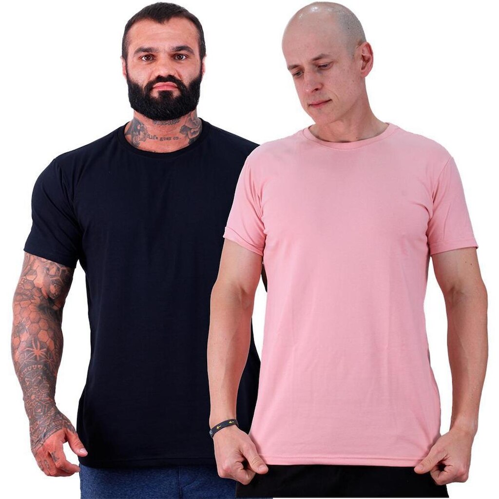 Kit 2 Camisetas Tradicional Masculina MXD Conceito Fio 40.1 Cotton Premium