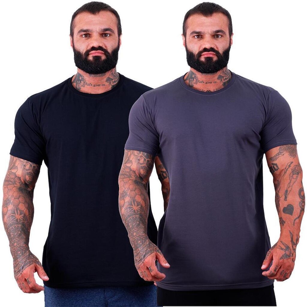 Kit 2 Camisetas Tradicional Masculina MXD Conceito Fio 40.1 Cotton Premium