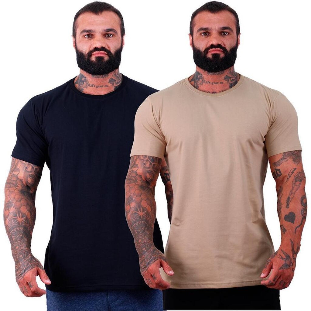Kit 2 Camisetas Tradicional Masculina MXD Conceito Fio 40.1 Cotton Premium