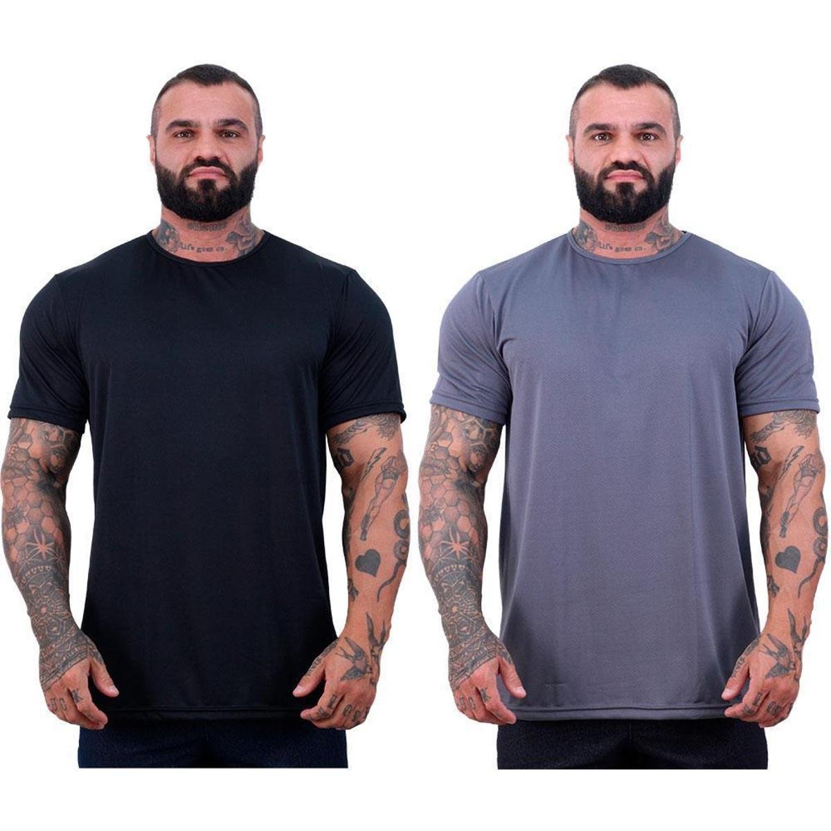 Kit 2 Camisetas Tradicional MXD Conceito Dry 100% Poliéster Rajado Menor preço em Kit 2 Camisetas Tradicional MXD Conceito Dry 100% Poliéster Rajado