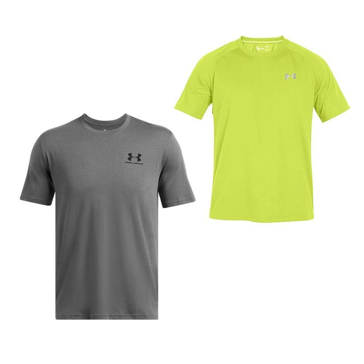 Kit 2 Camisetas Under Armour Streaker Left Chest Masculina Menor preço em Kit 2 Camisetas Under Armour Streaker Left Chest Masculina