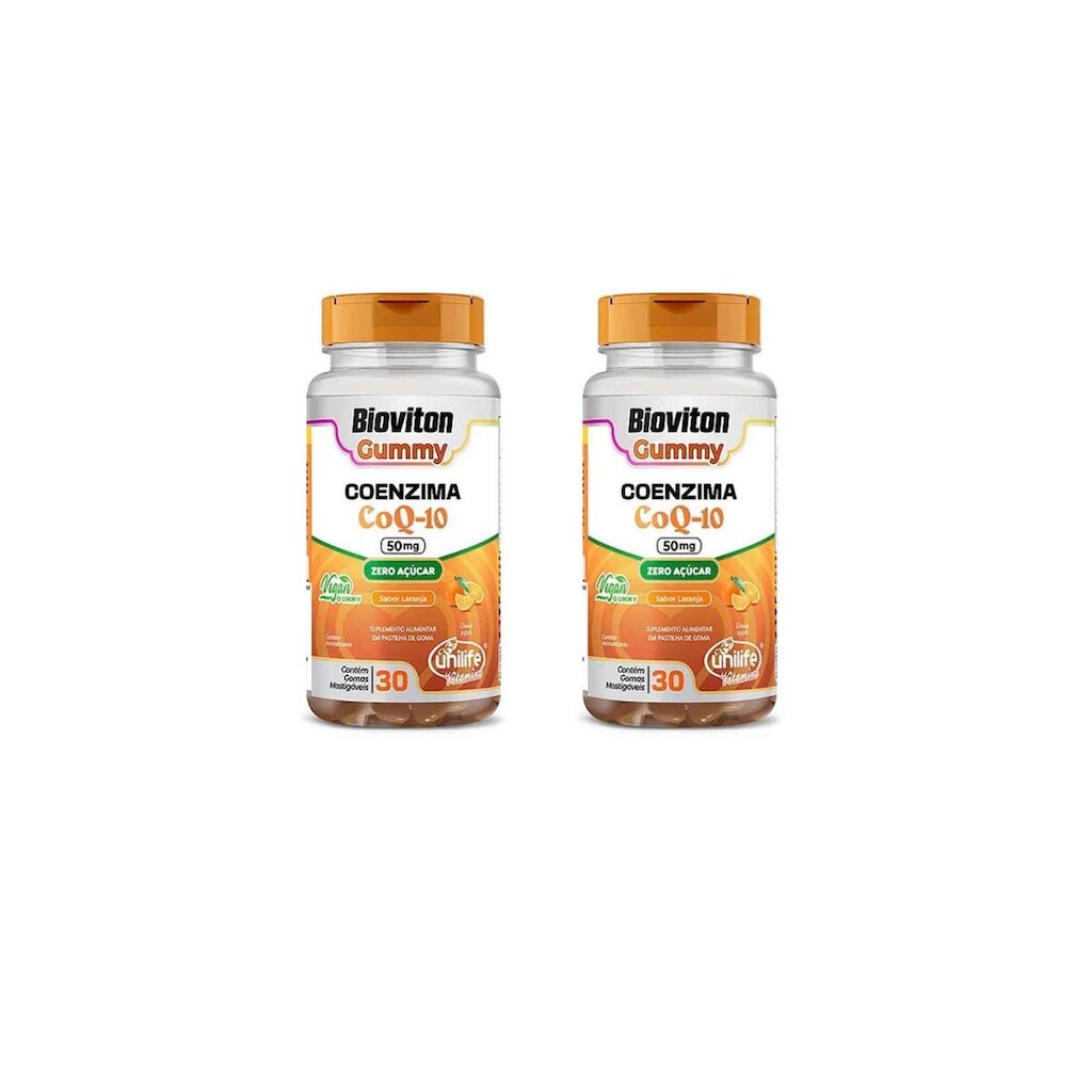 Kit 2 Coenzima Coq-10 Gummy 2x30 Gomas De Laranja Unilife
