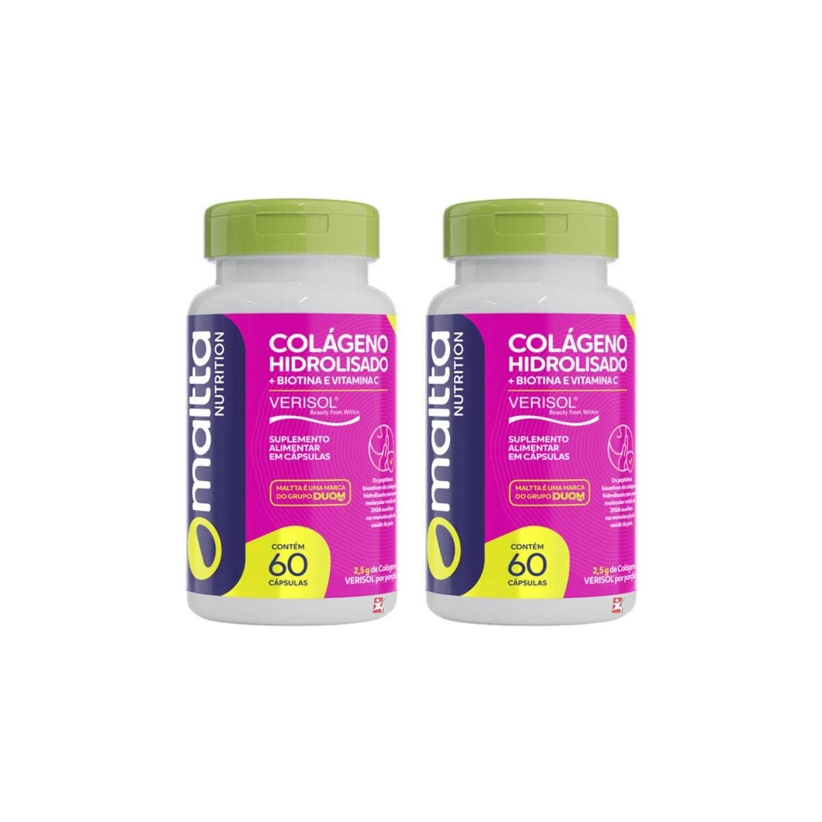Kit 2 Colágeno Hidrolisado Verisol 2x60 cápsulas Maltta