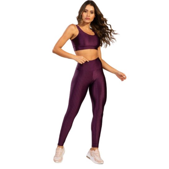 KIT 2 Conjunto de Academia Top e Calça Vekyo New Zig 3D Treino