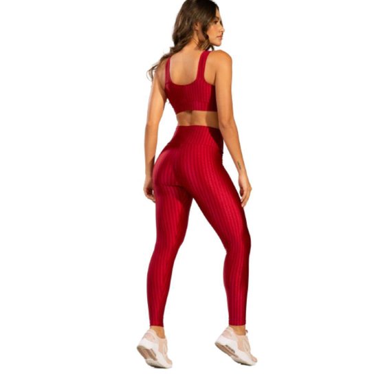 KIT 2 Conjunto de Academia Top e Calça Vekyo New Zig 3D Treino