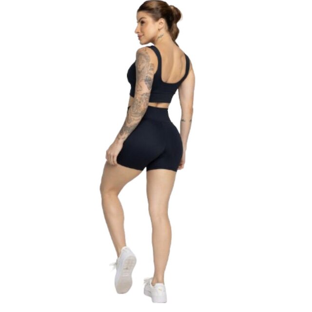 KIT 2 Conjunto Top Alça Grossa e Short Smart Serra e Mar Alta Compressão Academia Moda Fitness