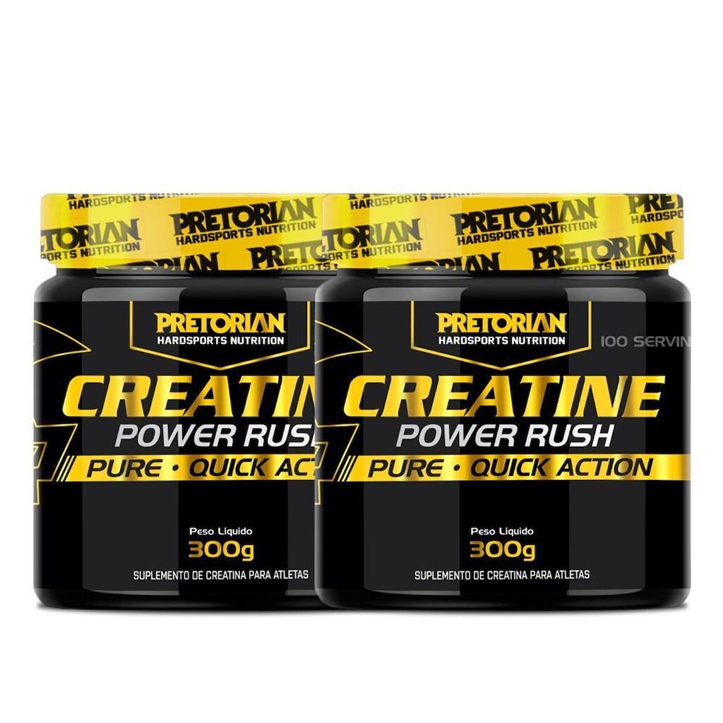 Kit 2 Creatina Power Rush 300g Pretorian