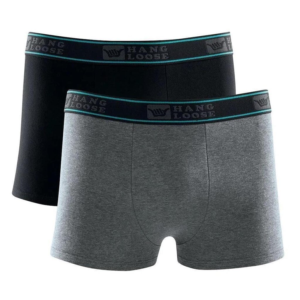 Kit 2 Cueca Boxer Hang Loose Cotton Masculina Cós Elástico