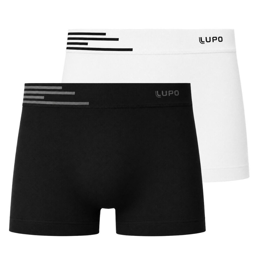 Kit 2 Cueca Boxer Lupo Microfibra Sem Costura Masculina Original