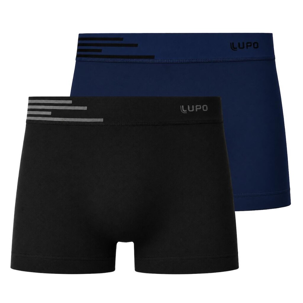 Kit 2 Cueca Boxer Lupo Microfibra Sem Costura Masculina Original
