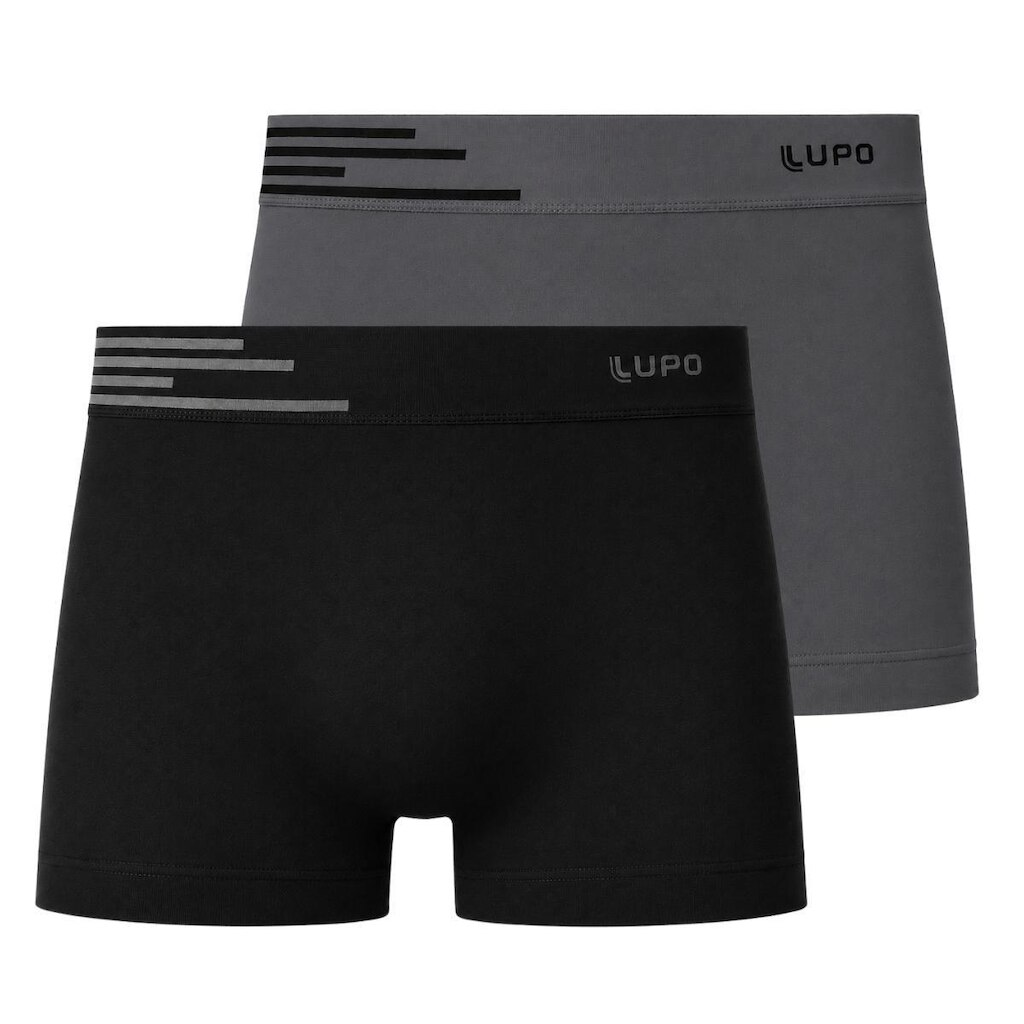 Kit 2 Cueca Boxer Lupo Microfibra Sem Costura Masculina Original