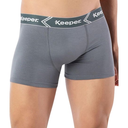 Kit 2 Cueca Boxer Masculina Box Resistente Lisa Keeper Original