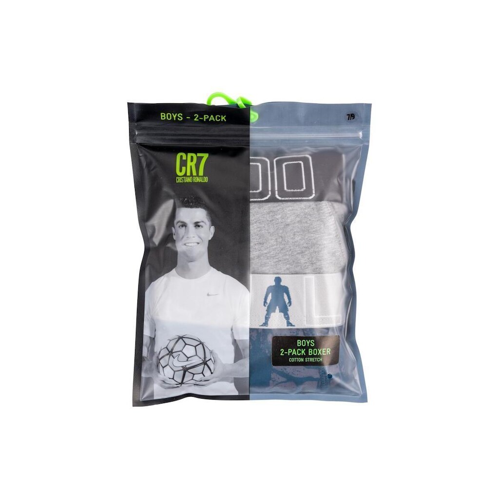 Kit 2 Cuecas Boxer Infantil CR7 Cotton Stretch