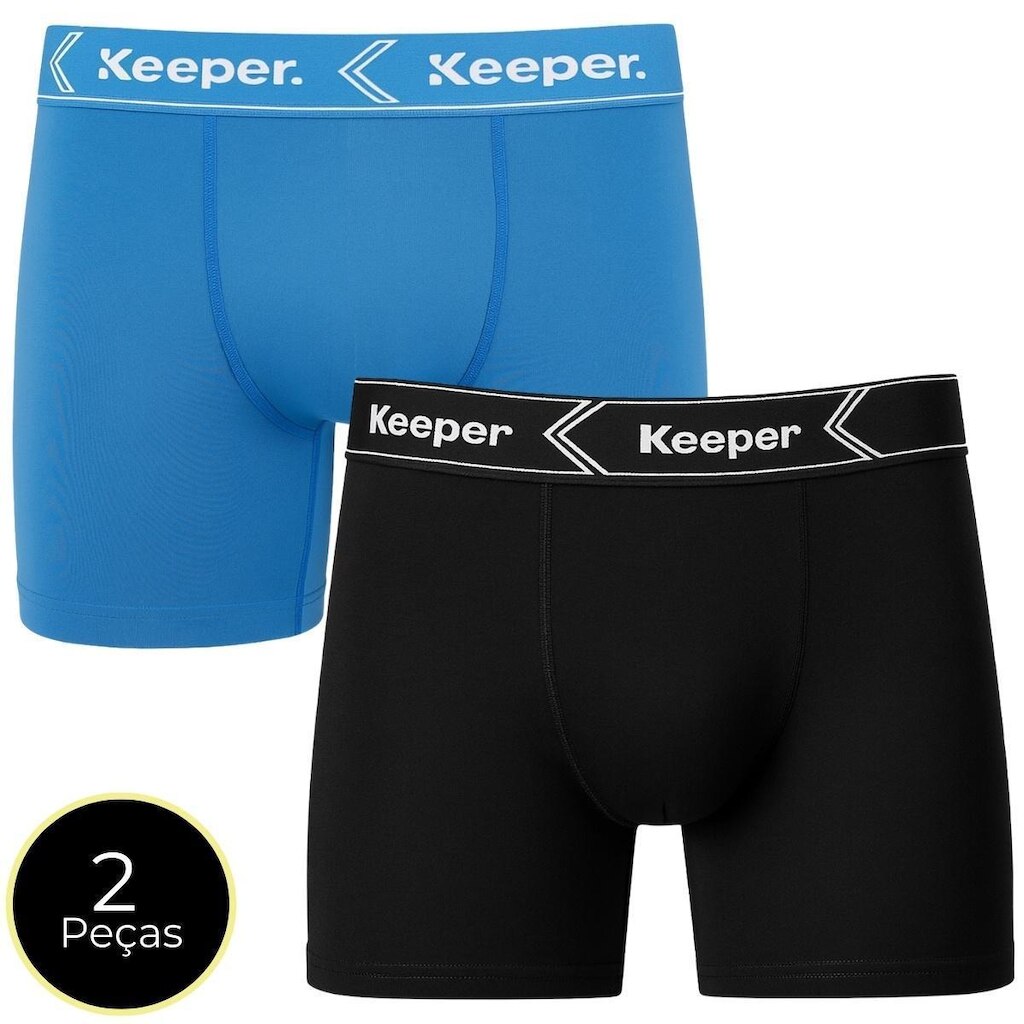 Kit 2 Cuecas Boxer Keeper Microfibra