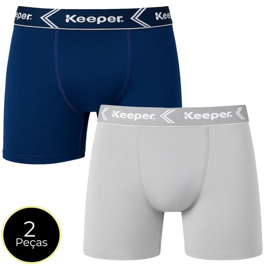 Kit 2 Cuecas Boxer Keeper Microfibra