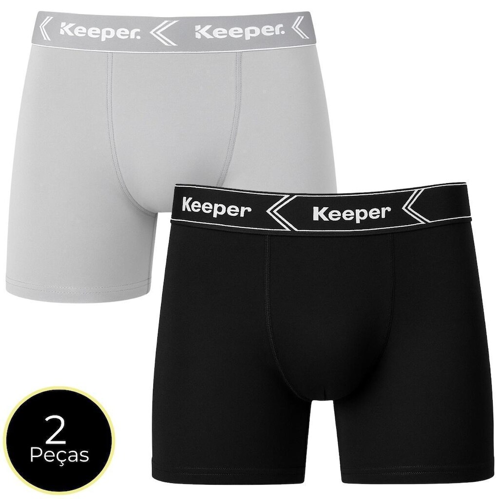 Kit 2 Cuecas Boxer Keeper Microfibra