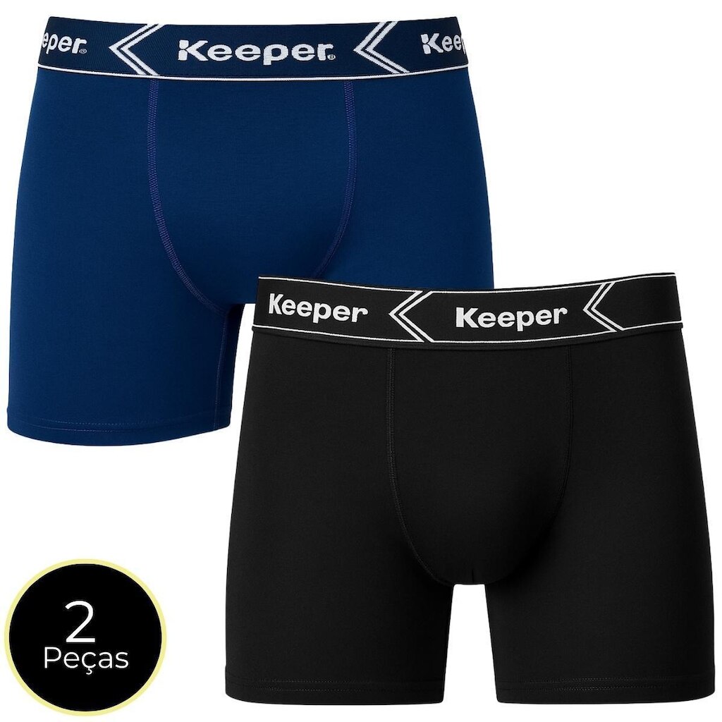 Kit 2 Cuecas Boxer Keeper Microfibra