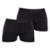 Kit 2 Cuecas Boxer Lisa Cotton Algodão Box Premium - Preto