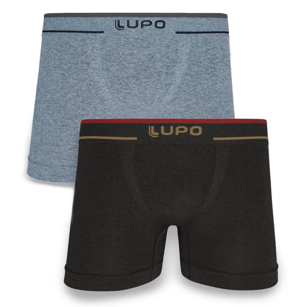 Kit 2 Cuecas Boxer Lupo Microfibra Sem Costura