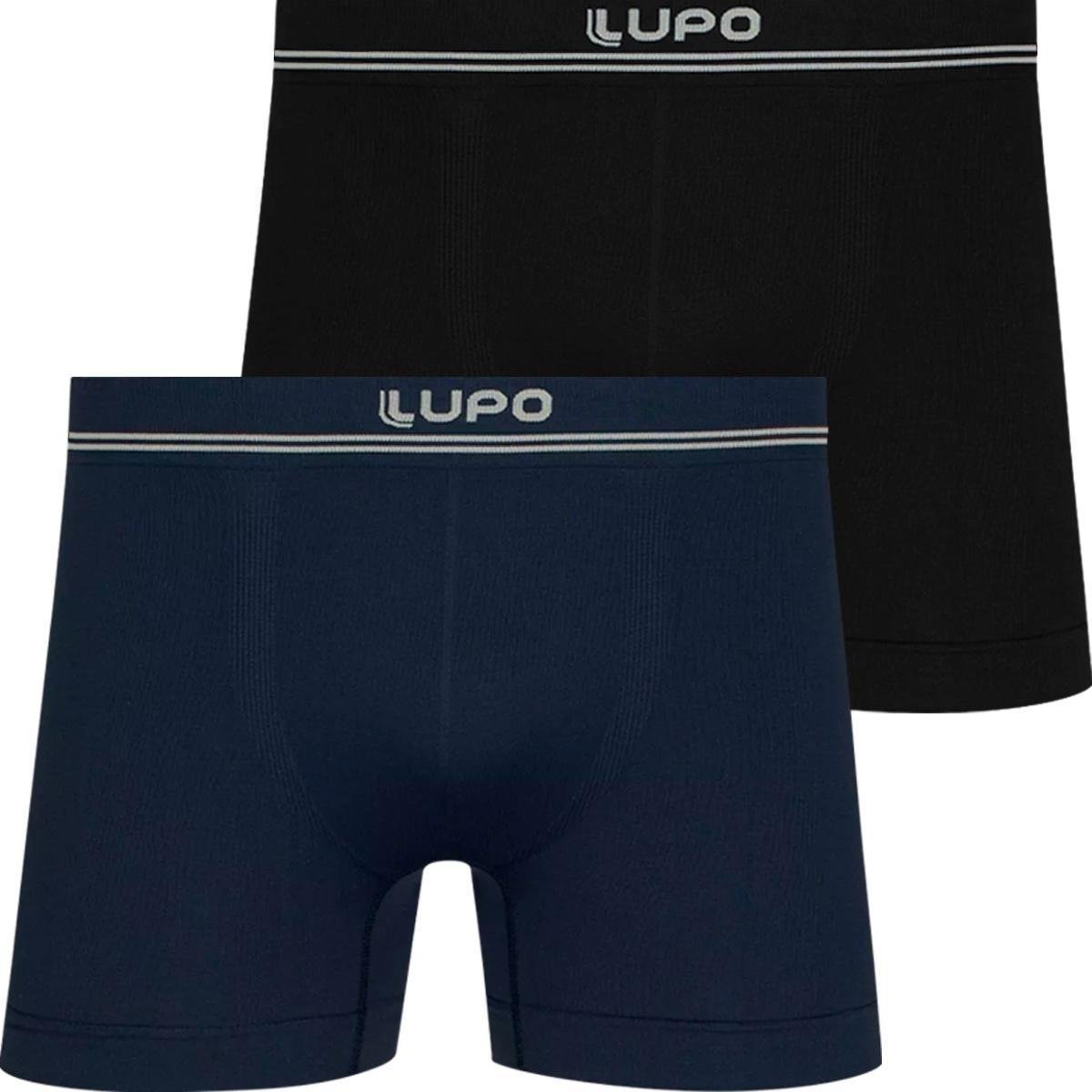 Kit 2 Cuecas Boxer Lupo Original Em Microfibra Sem Costura Adulto Box Masculina Atacado 436