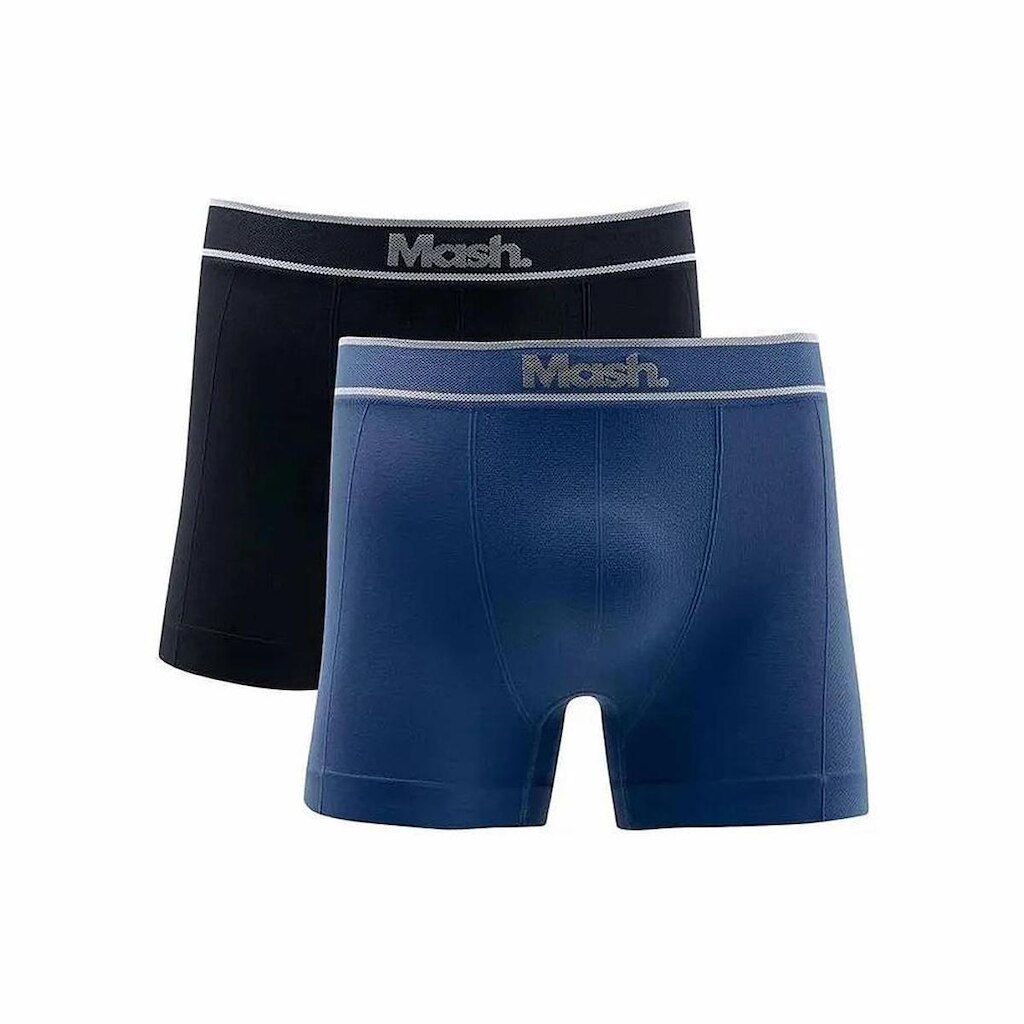 Kit 2 Cuecas Boxer Mash Microfibra Sem Costura Adulto 711.17
