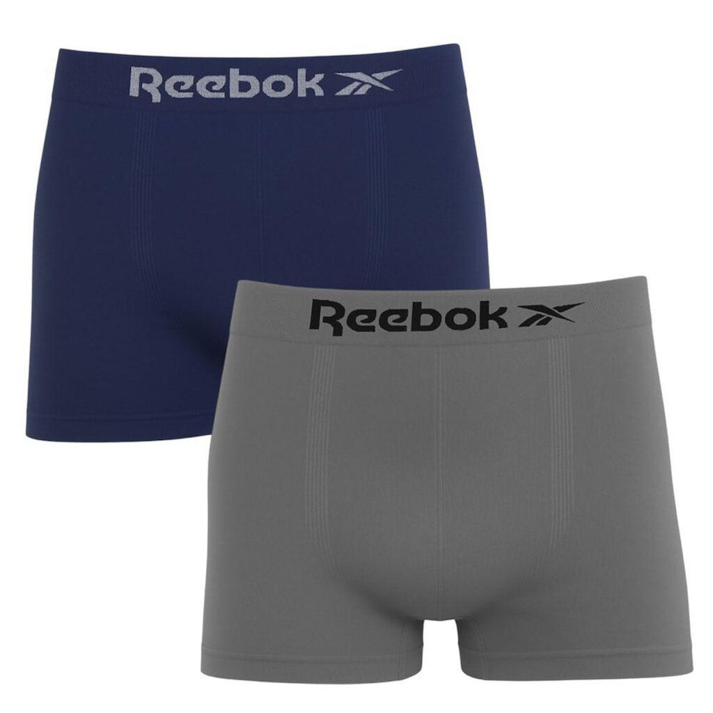 Kit 2 Cuecas Boxer Reebok Classic Masculina - Marinho e Cinza P