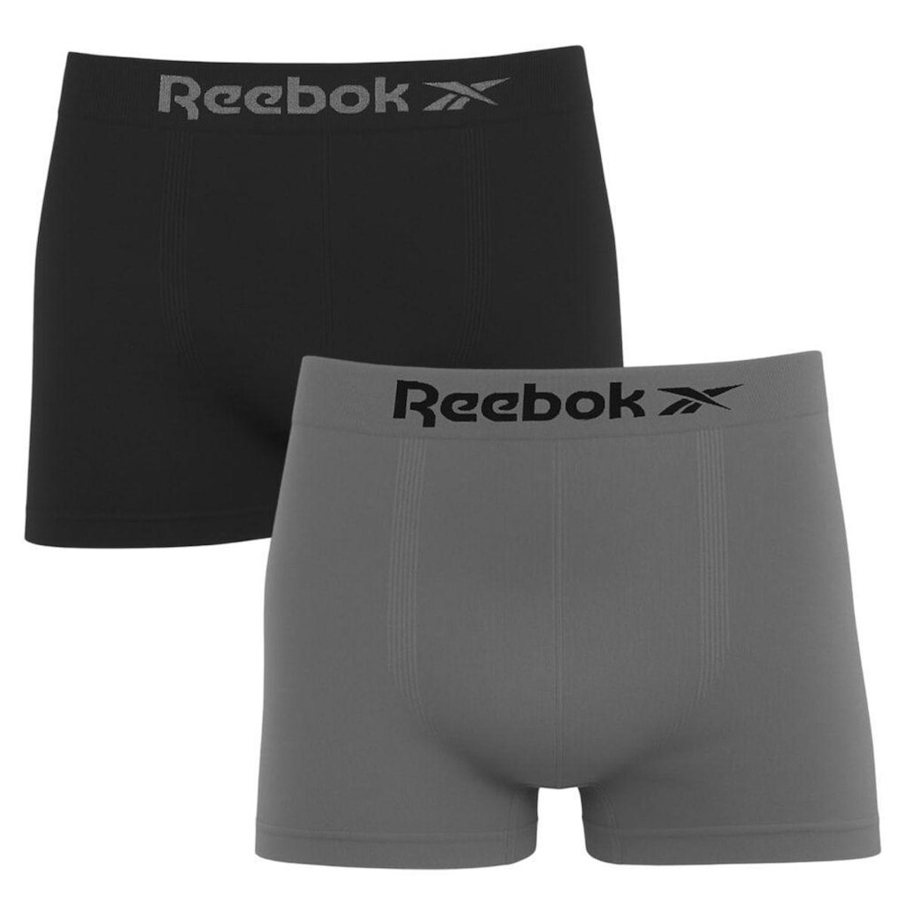 Kit 2 Cuecas Boxer Reebok Classic Masculina - Preto e Cinza G