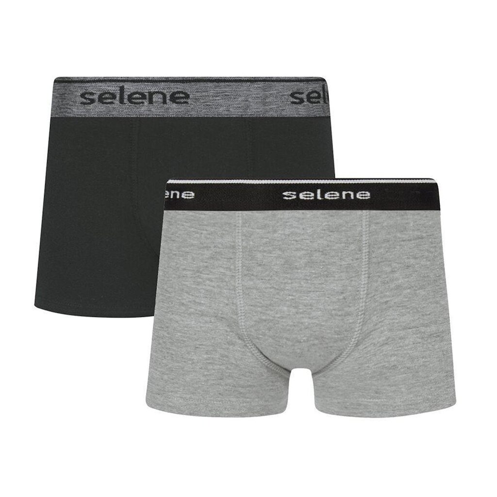 Kit 2 Cuecas Boxer Selene Algodão Infantil