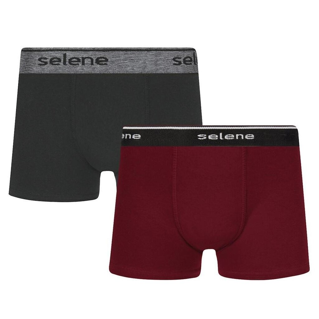 Kit 2 Cuecas Boxer Selene Algodão Infantil