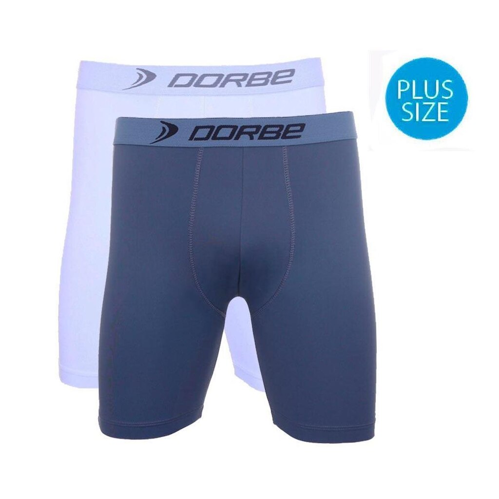 Kit 2 Cuecas Dorbe Long Leg Algodão Plus Size