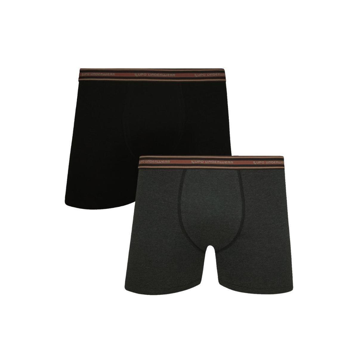 Kit 2 Cuecas Lupo Boxer Cós Alto Algodão 00523 Menor preço em Kit 2 Cuecas Lupo Boxer Cós Alto Algodão 00523