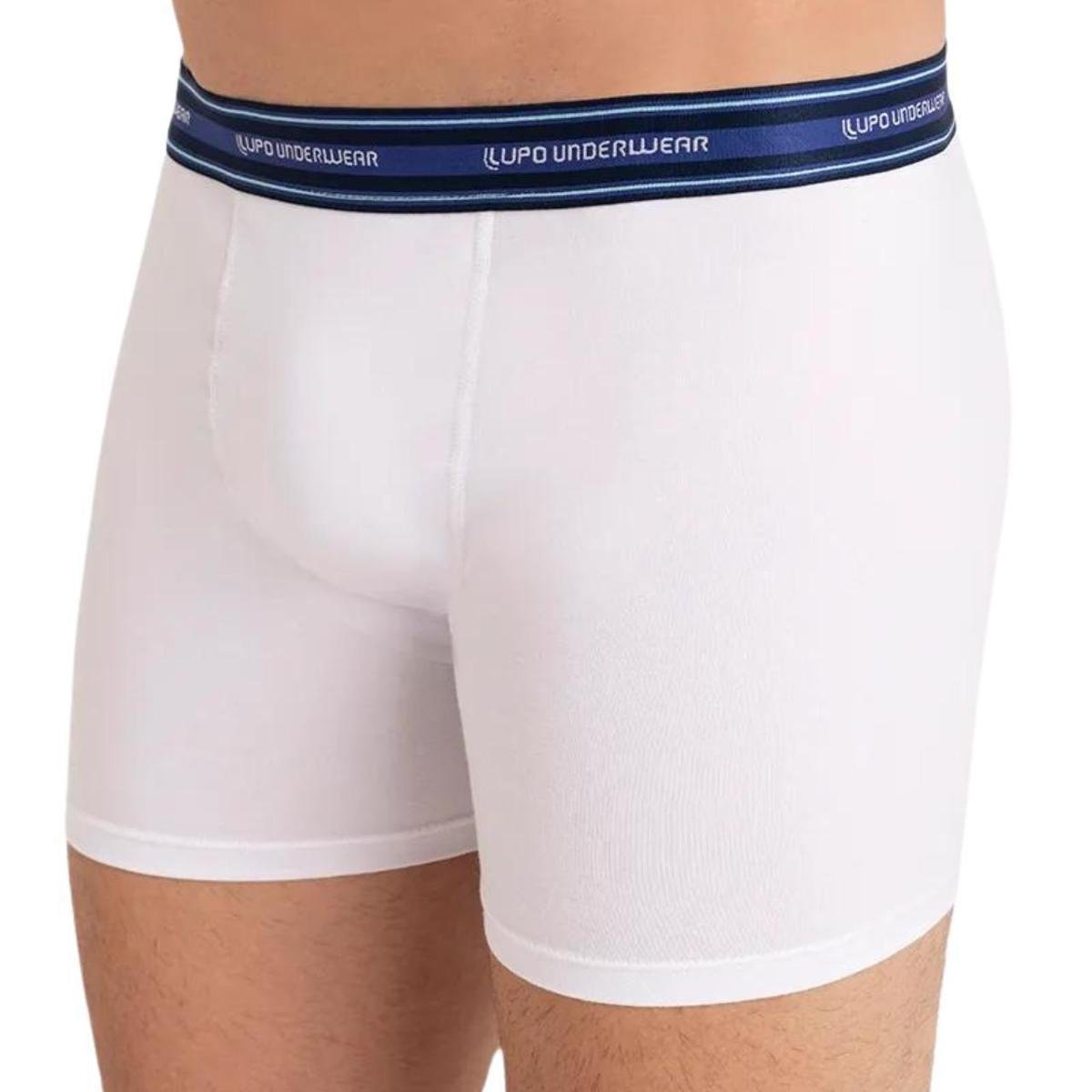 Kit 2 Cuecas Lupo Boxer Cós Alto Algodão 00523 Menor preço em Kit 2 Cuecas Lupo Boxer Cós Alto Algodão 00523