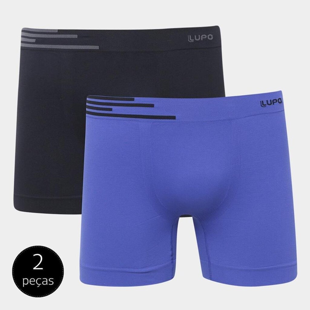 Kit 2 Cuecas Lupo Masculina Boxer Algodão Cós Elástico Macio