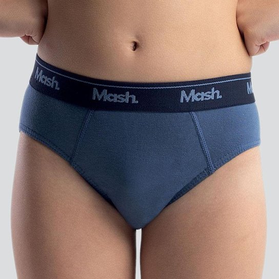 Kit 2 Cuecas Slip Algodão Infantil Mash